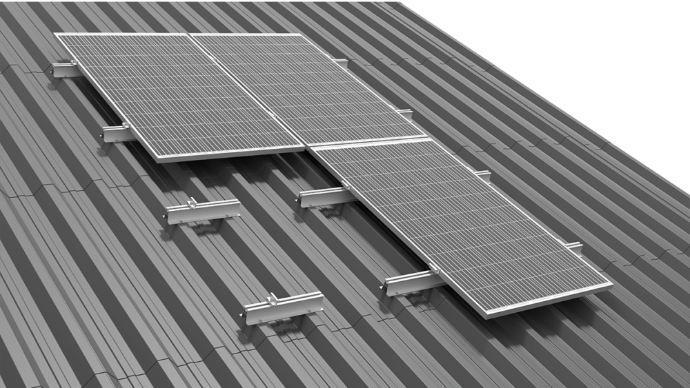 SYSTEMS FOR A ROOF COVERED WITH TRAPEZOIDAL SHEET METAL